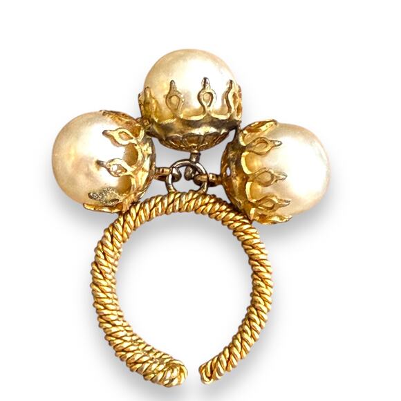 Western Germany Drop Dangle Charms Cha-Cha Rings pearls, turquoise, Lapis Lazuli - Picture 10 of 12